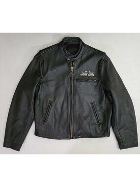 Rolling Stones Bigger Bang Tour Made in USA Moto Biker Leather Jacket Small